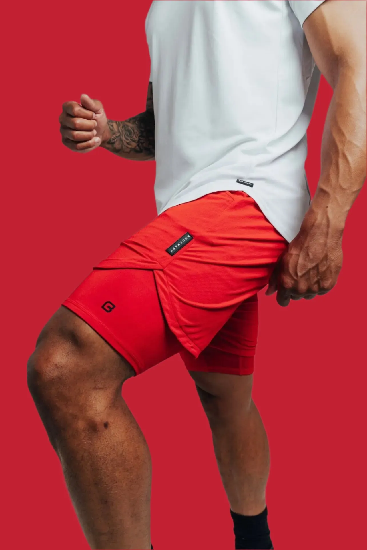Total War Ai1 Lined Training Short - Candy Apple Red