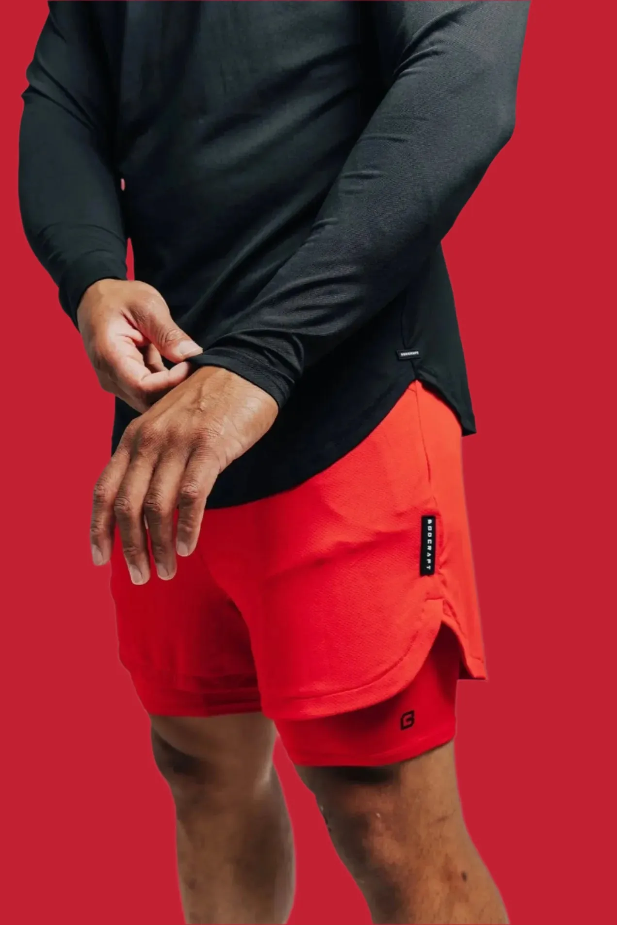 Total War Ai1 Lined Training Short - Candy Apple Red