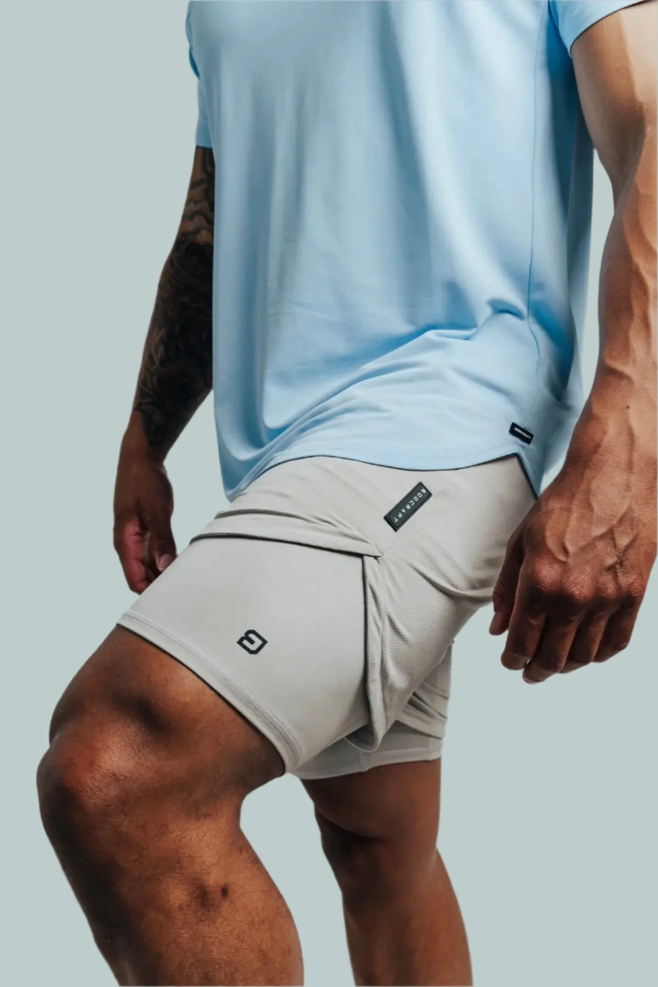 Total War Ai1 Lined Training Short - Pebble Grey