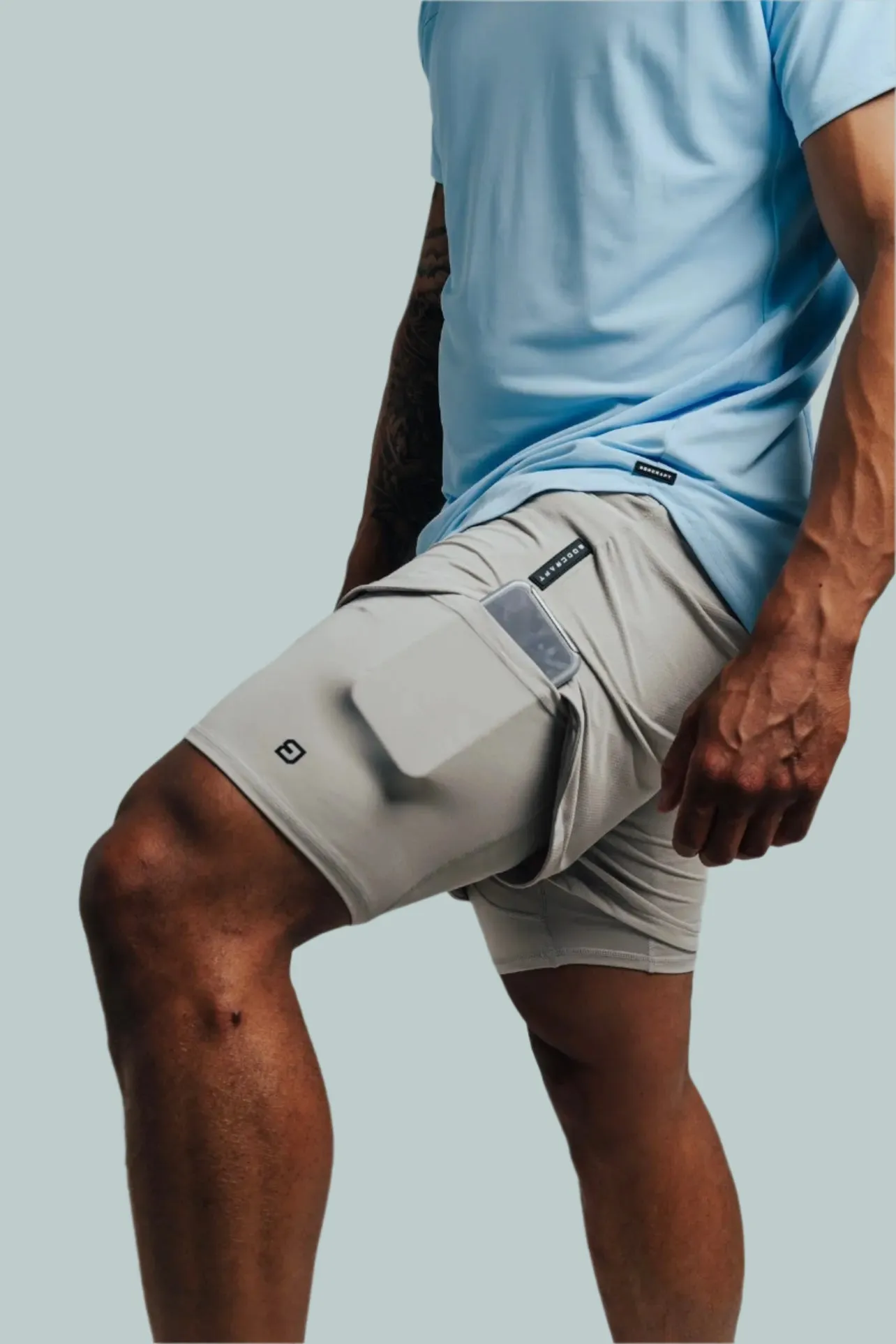 Total War Ai1 Lined Training Short - Pebble Grey