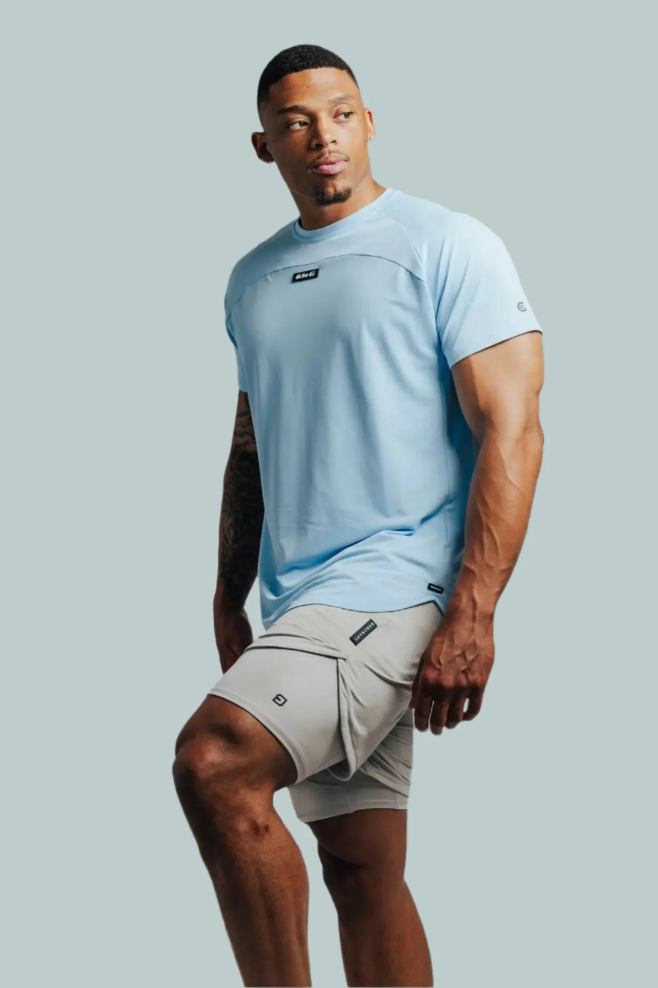 Total War Ai1 Lined Training Short - Pebble Grey