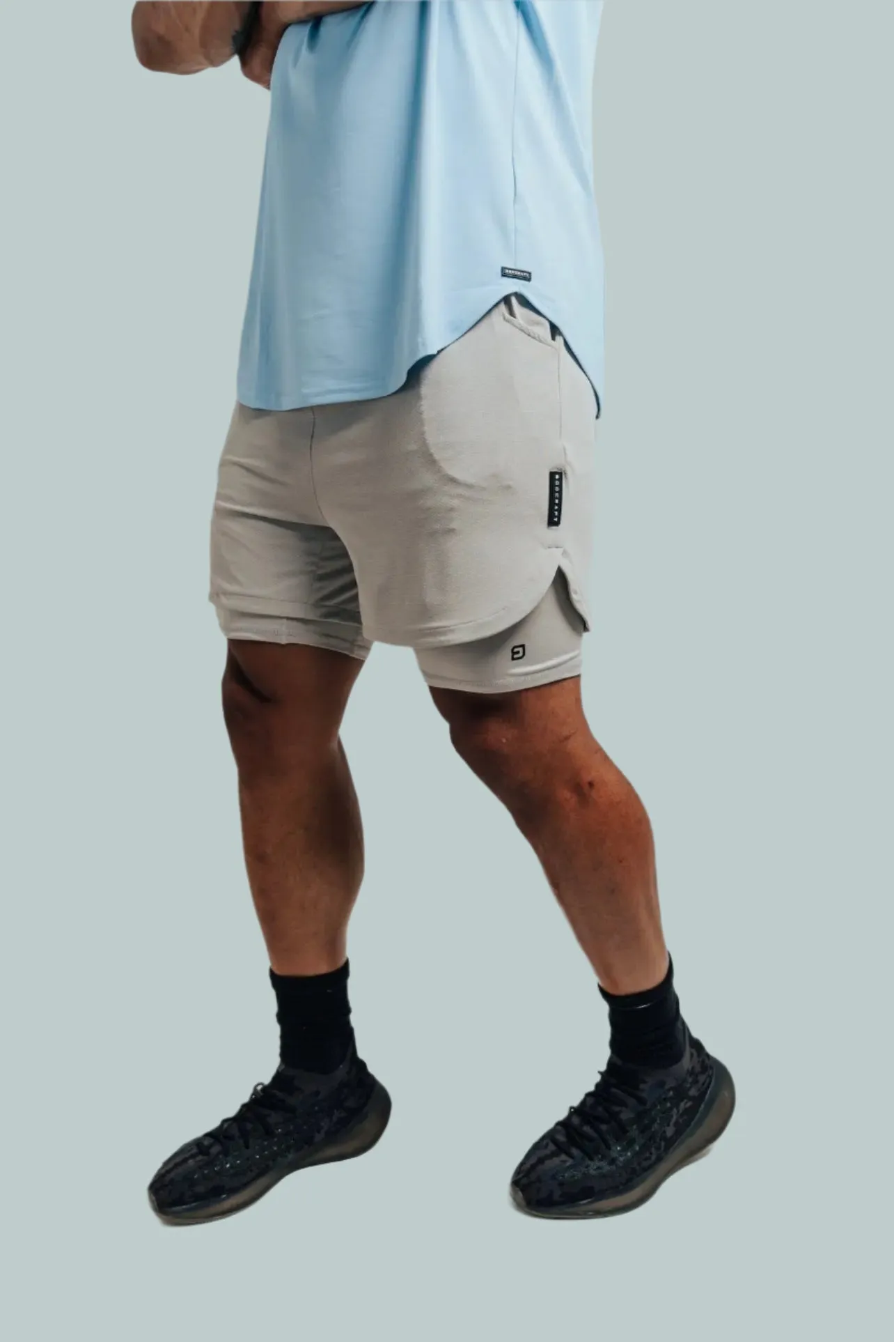 Total War Ai1 Lined Training Short - Pebble Grey
