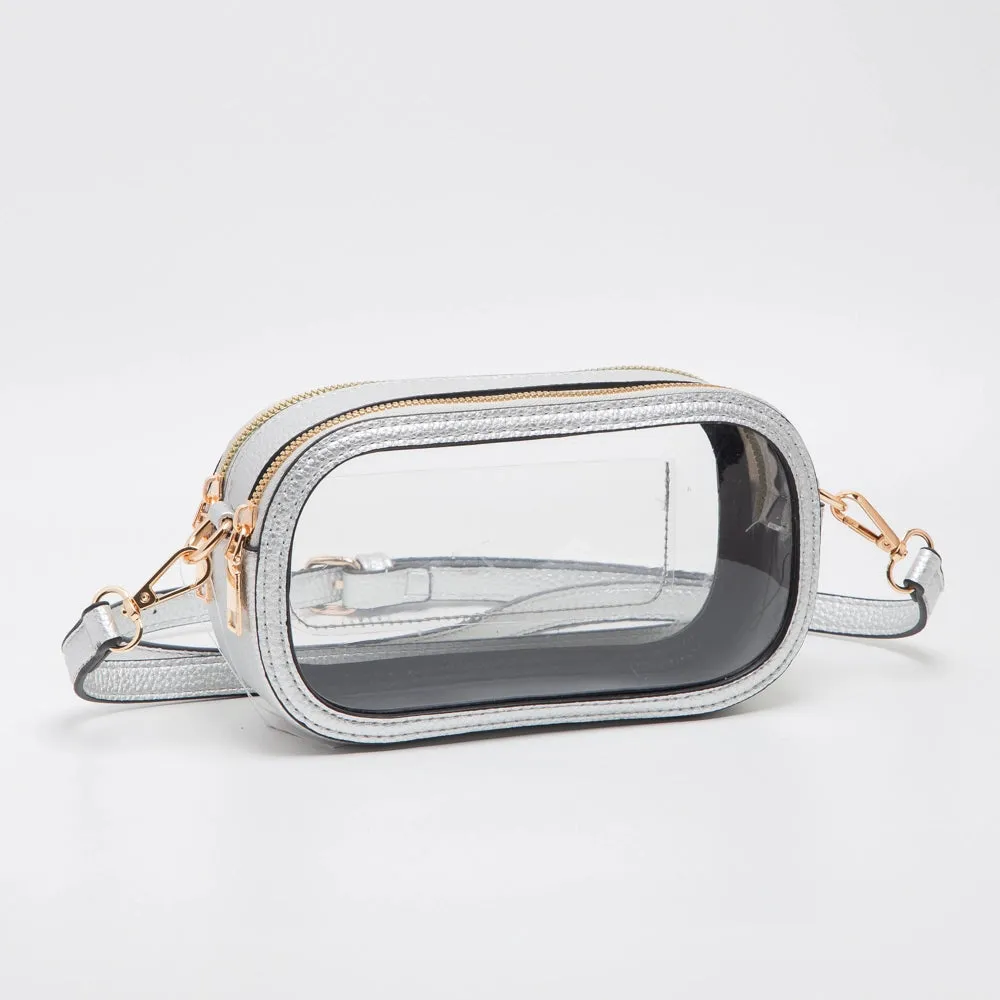 Touchdown Silver Stadium Clear Crossbody