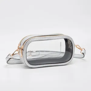 Touchdown Silver Stadium Clear Crossbody