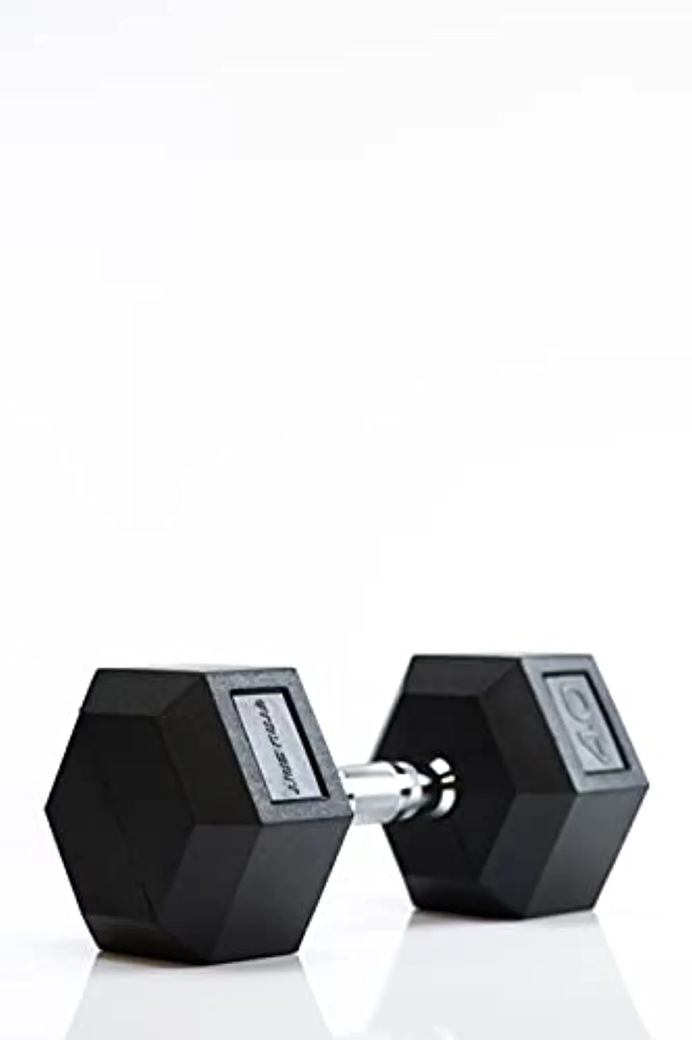 Tru Grit Fitness Rubber Hex Dumbbells Set of 2 - Handcrafted with Solid Cast-Iron Core, Ergonomic Chrome-Plated Handles, Hexagonal Form, and Heavy-Duty Hex Rubber Heads