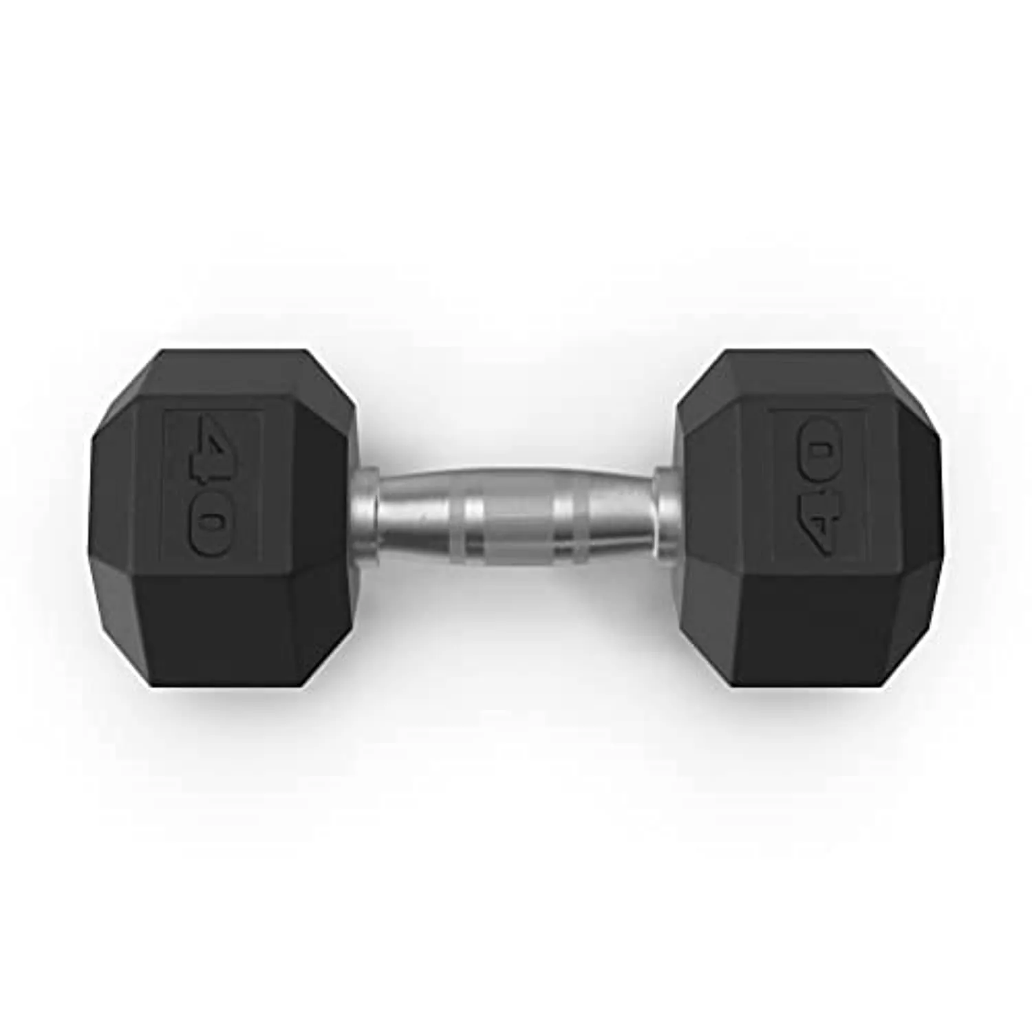 Tru Grit Fitness Rubber Hex Dumbbells Set of 2 - Handcrafted with Solid Cast-Iron Core, Ergonomic Chrome-Plated Handles, Hexagonal Form, and Heavy-Duty Hex Rubber Heads