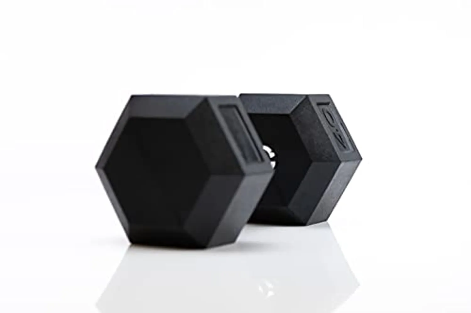 Tru Grit Fitness Rubber Hex Dumbbells Set of 2 - Handcrafted with Solid Cast-Iron Core, Ergonomic Chrome-Plated Handles, Hexagonal Form, and Heavy-Duty Hex Rubber Heads