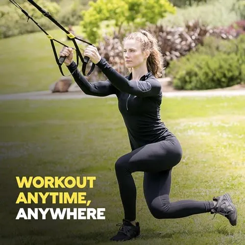 TRX GO Suspension Trainer System, Full-Body Workout for All Levels & Goals, Lightweight & Portable, Fast, Fun & Effective Workouts, Home Gym Equipment or for Outdoor Workouts, Grey