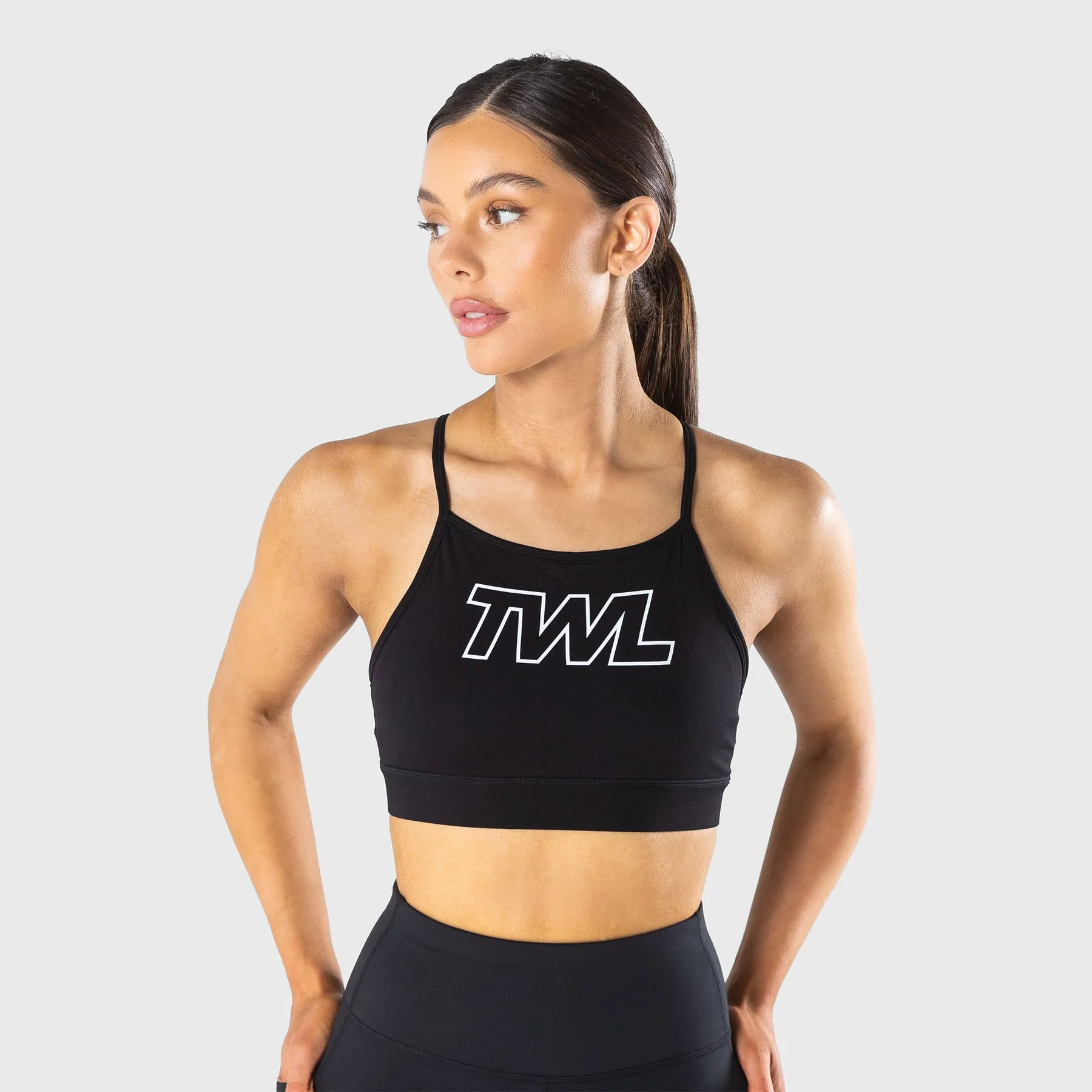 TWL - WOMEN'S FLEET BRA - ATHLETE - BLACK/WHITE
