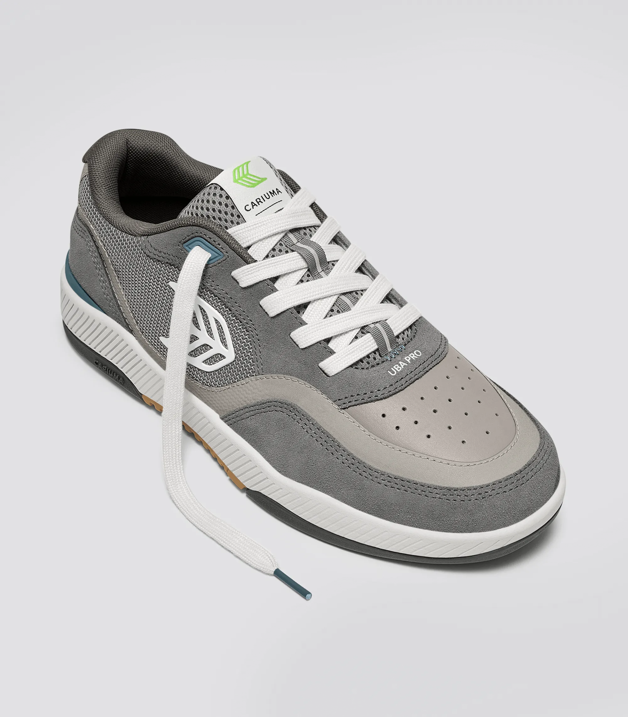 UBA PRO Charcoal Grey Suede and Mesh Ice Logo Sneaker Women