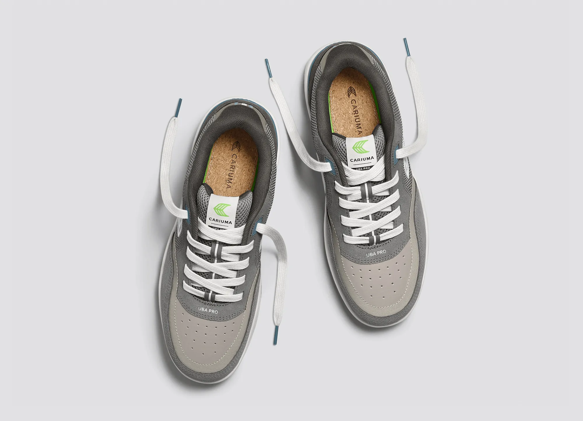 UBA PRO Charcoal Grey Suede and Mesh Ice Logo Sneaker Women