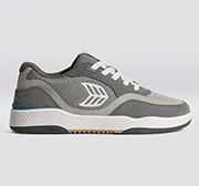 UBA PRO Charcoal Grey Suede and Mesh Ice Logo Sneaker Women