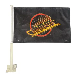 Vancouver Canucks NHL Car Flag - Black Skate