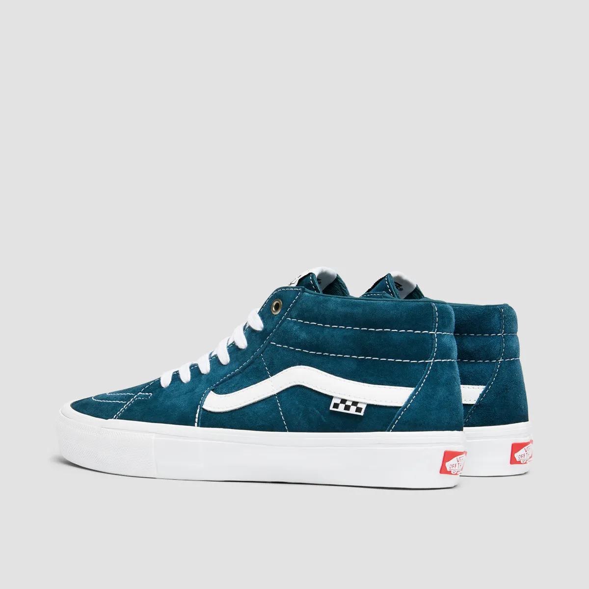 Vans Skate Grosso Mid Top Shoes Pig Suede Blue/White
