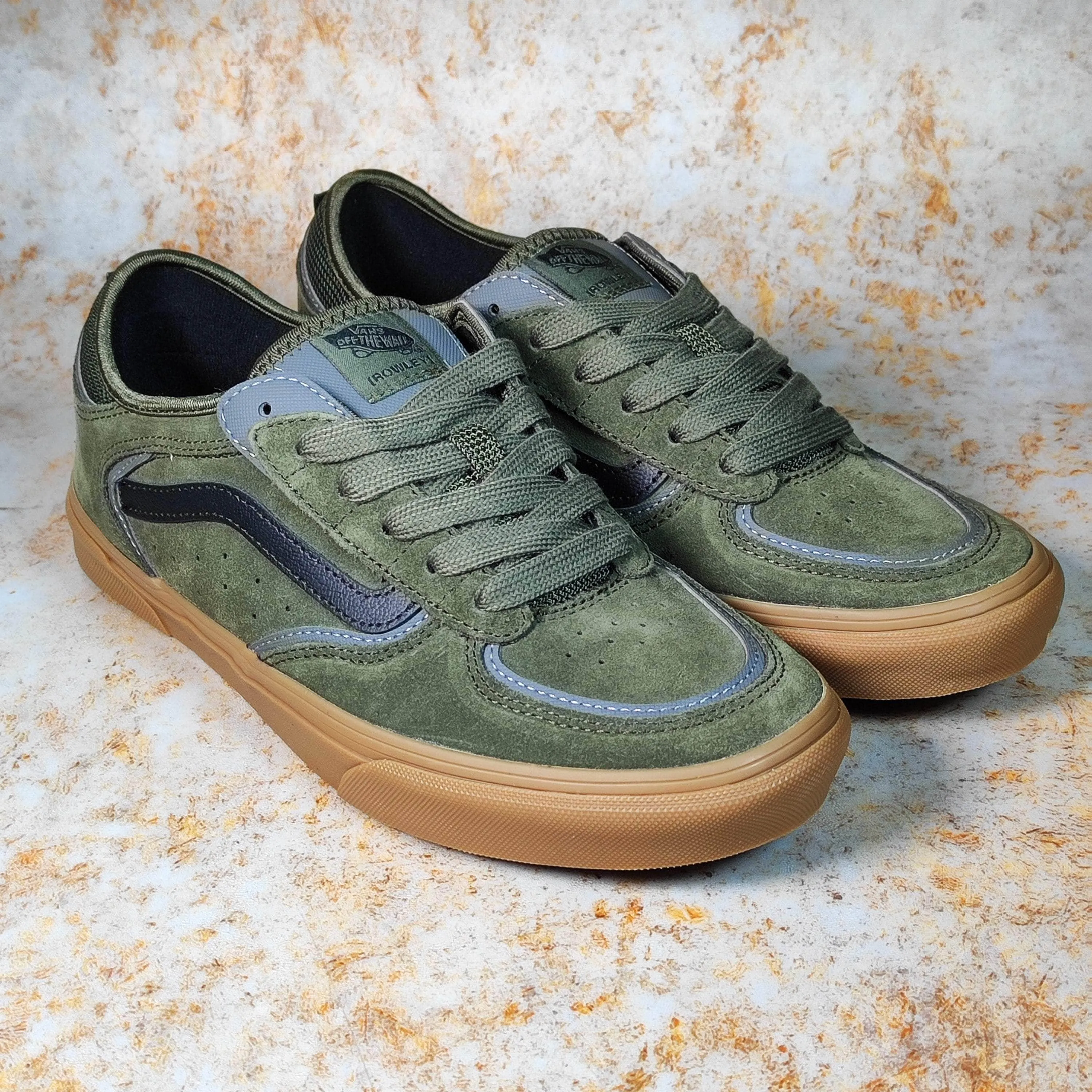 Vans Skate Rowley Shoes Green / Gum