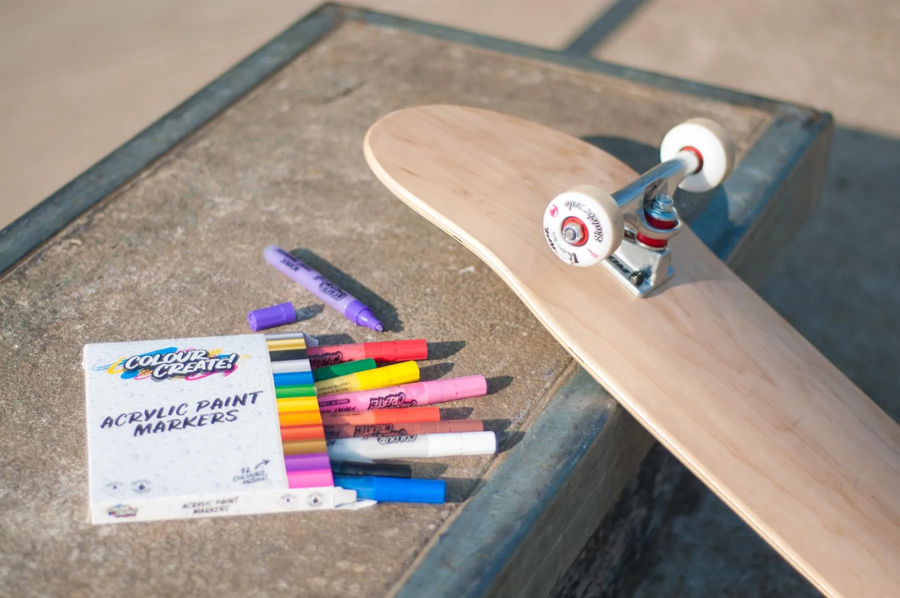 Venom Skateboards Complete Skateboard & Pens Natural - 8"