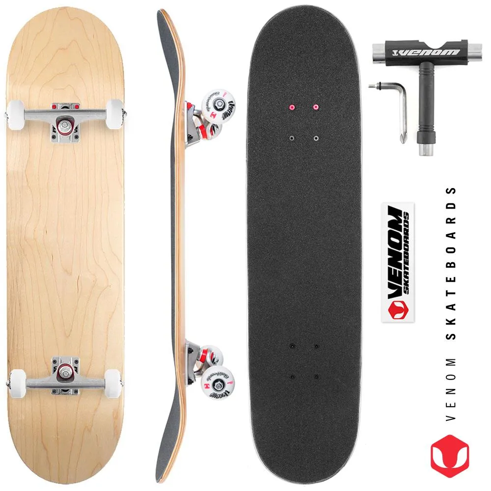 Venom Skateboards Complete Skateboard & Pens Natural - 8"