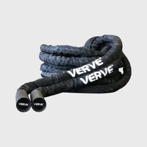 VERVE Premium Nylon Battle Rope with Aluminium Handles - 15m