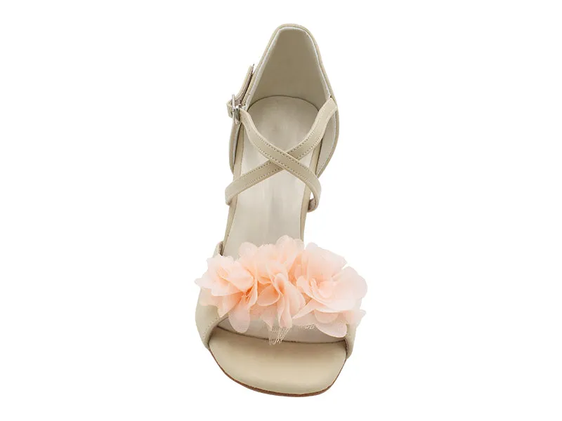 VFTango 025X Light Beige Leather & Peach Flower