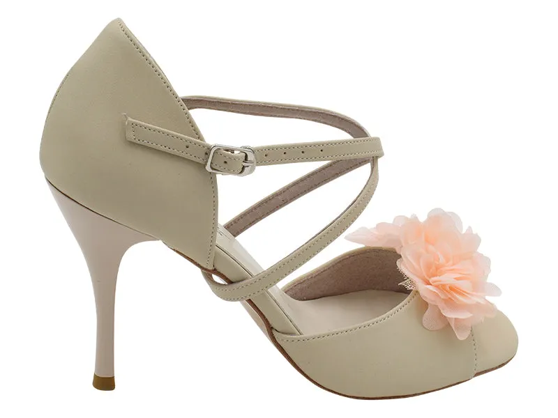 VFTango 025X Light Beige Leather & Peach Flower