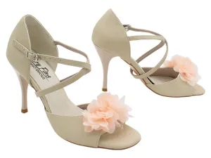 VFTango 025X Light Beige Leather & Peach Flower