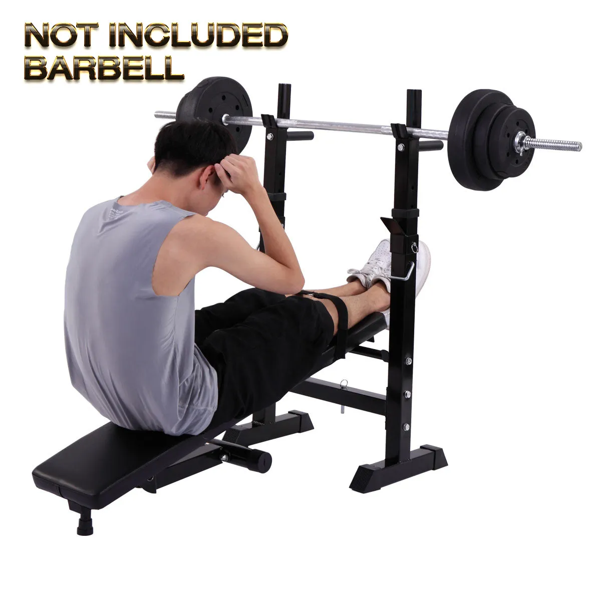 Weight Lifting Folding Bench With Rack
