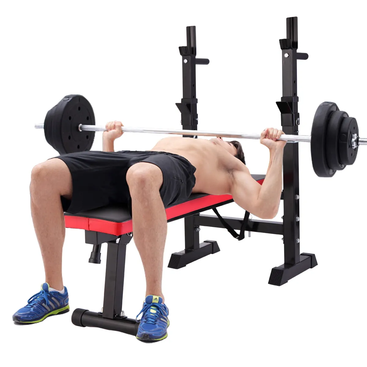Weight Lifting Folding Bench With Rack