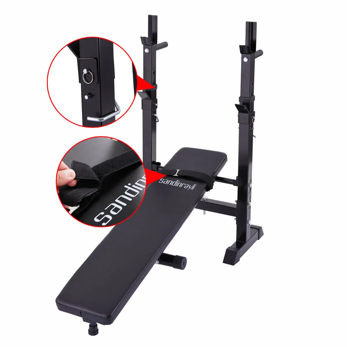 Weight Lifting Folding Bench With Rack