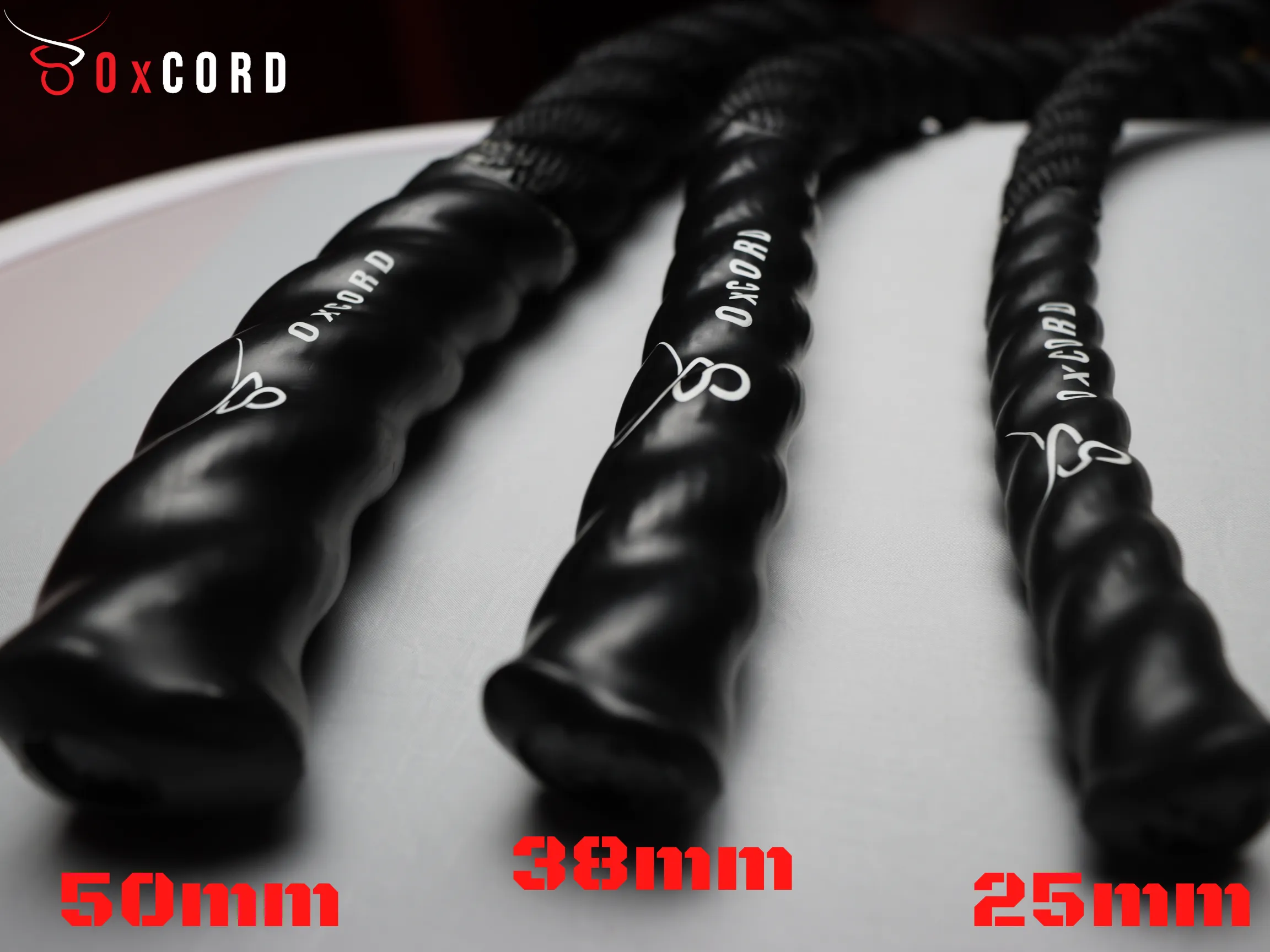 Weighted Jump Rope Set (Three Ropes) | 25MM, 38MM, 50MM | OxUp Pack