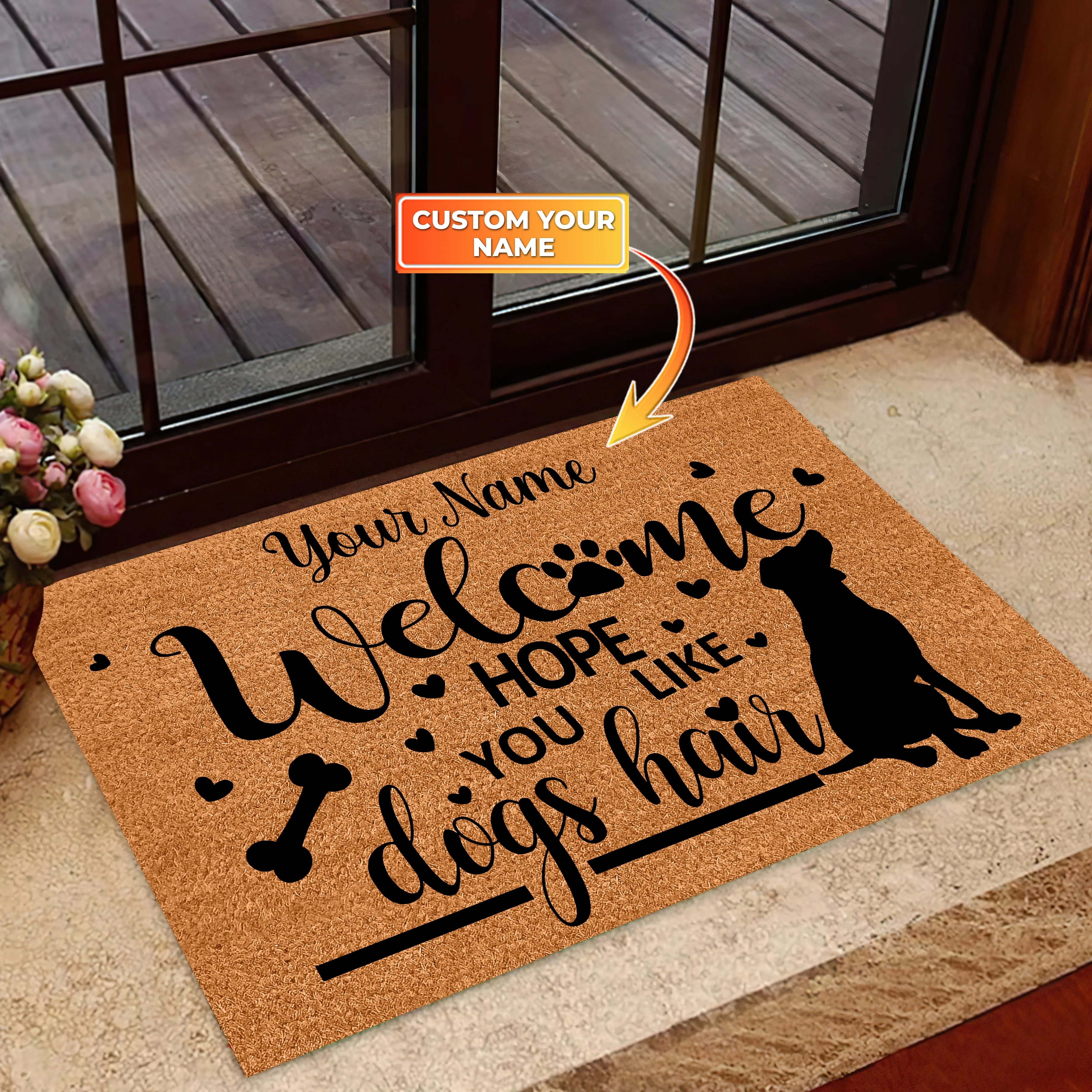 Welcome Dog Groomer Door Mat, Pet Groomer, Dog Salon Doormat