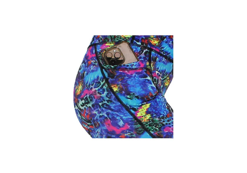 Winter Sapphire Safari Leggings with Pockets