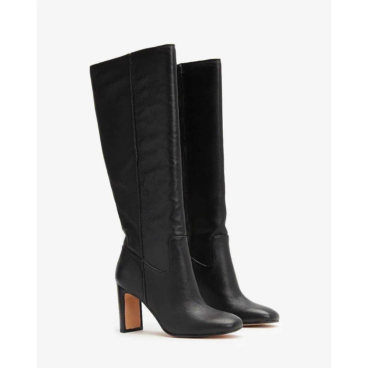 Women’s Black Leather Davey Knee High Boots