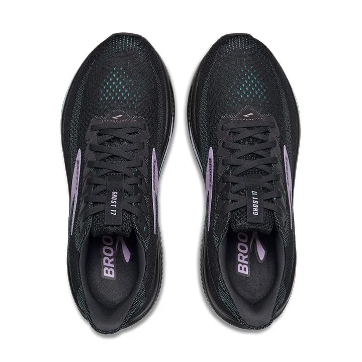 Women's Brooks Ghost 17 1204311B081 Color: Grey/Clearwater/Purple