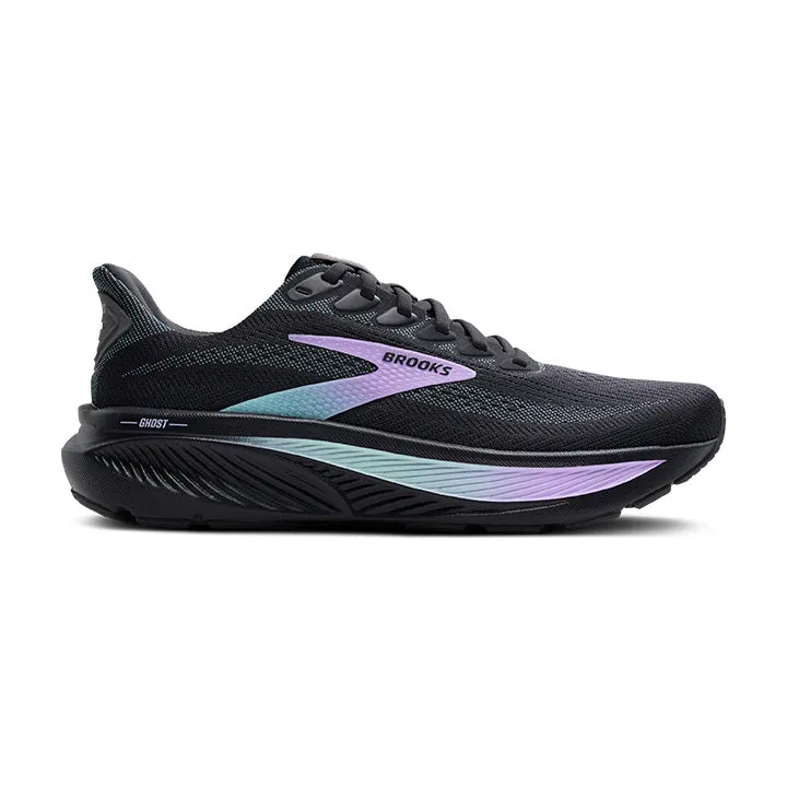 Women's Brooks Ghost 17 1204311B081 Color: Grey/Clearwater/Purple
