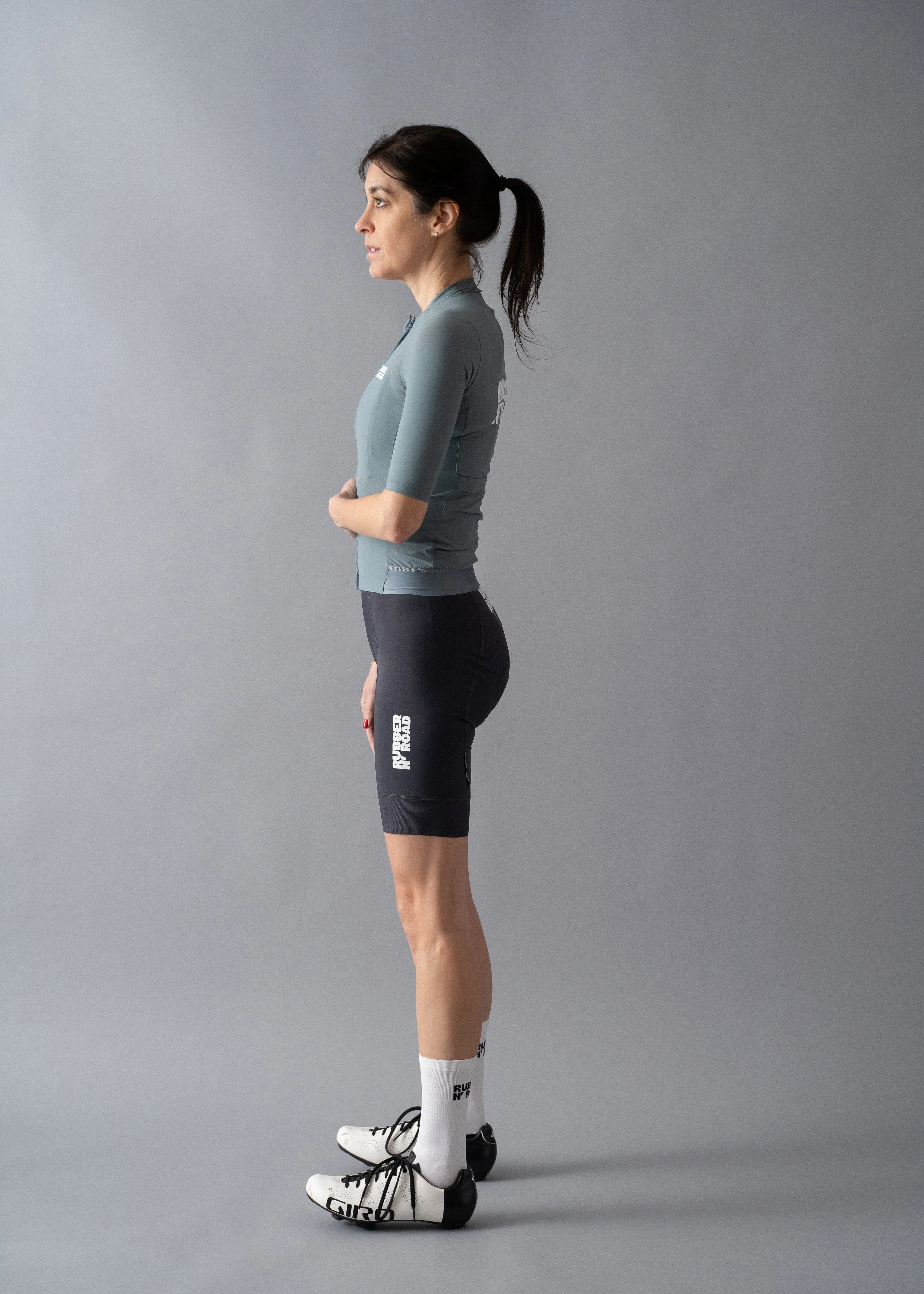 Women's Uniform Bib Shorts - Dark Grey