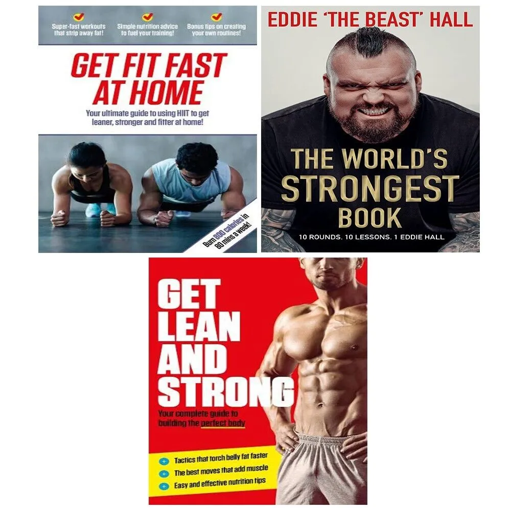 World's Strongest, Get Lean And Strong, Get Fit Fast At Home Neil Cooper 3 Books Set