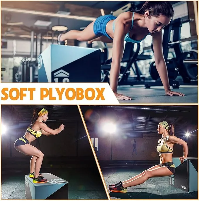 Yes4All 3 in 1 Foam Plyometric Jump Box for Training & Conditioning - Plyo Jump Box for Fitness Workout Exercise