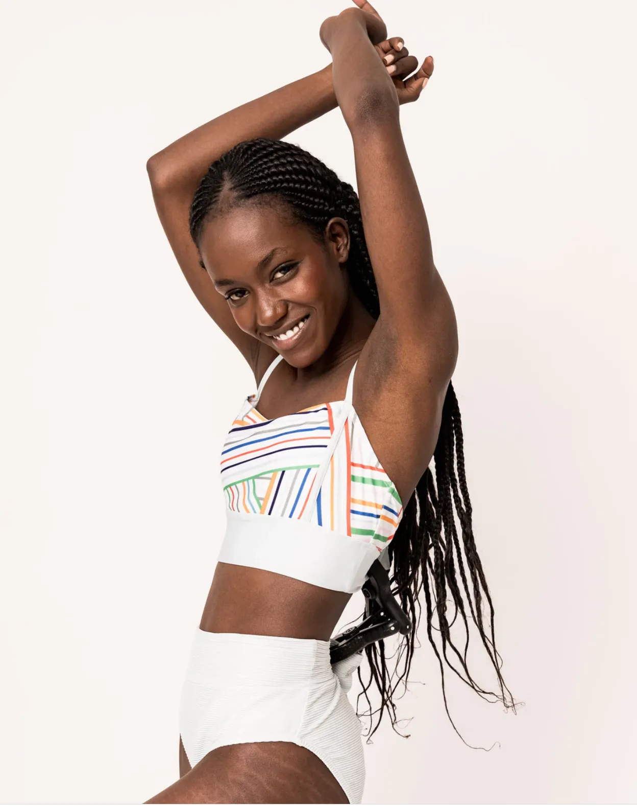 Zari Surf Crop Swim Top (L, XL, XXL) - Final Sale
