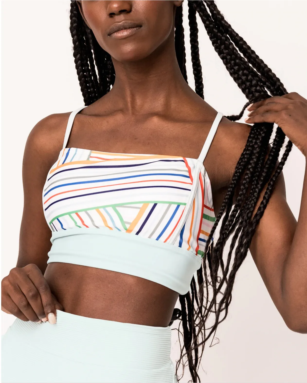 Zari Surf Crop Swim Top (L, XL, XXL) - Final Sale